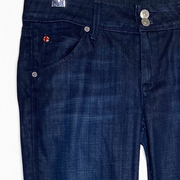 Hudson Button Flap Pocket Mid-rise Skinny Jeans Dark Denim Size 29 - Picture 5 of 6